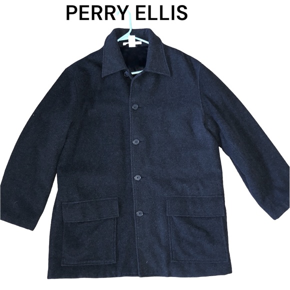 PERRY ELLIS wool blend coat - Picture 1 of 7